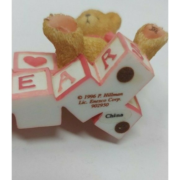 Cherished Teddies 902950 Bear with love letters I LOVE BEARS Figurine Enesco - Picture 3 of 4